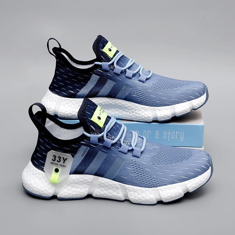 Tênis para Academia Unissex Night Run 3.0 Dual Color Azul Marinho e Azul