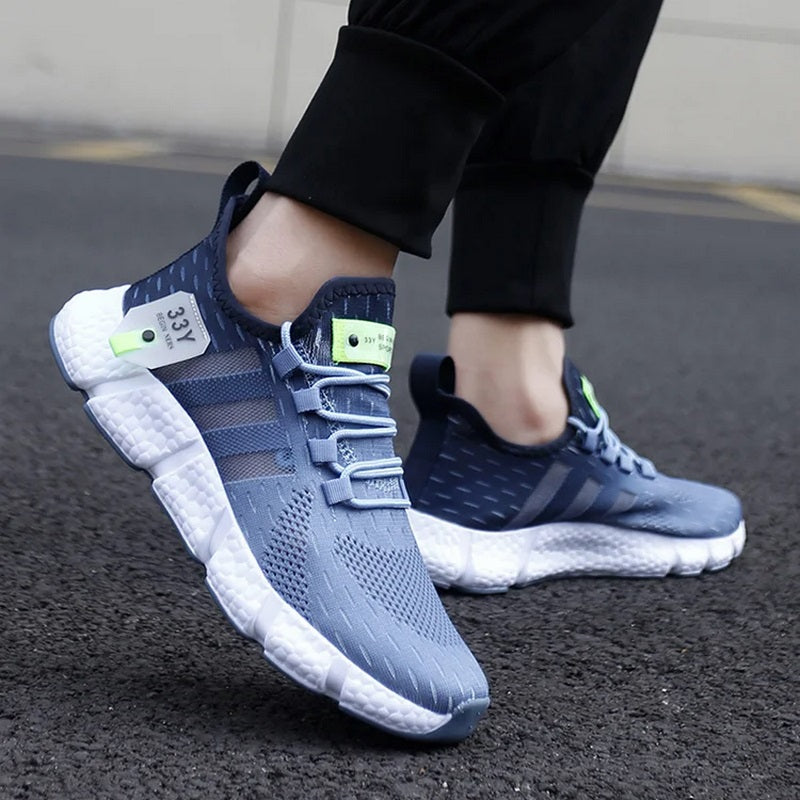 Tênis para Academia Unissex Night Run 3.0 Dual Color Azul Marinho e Azul