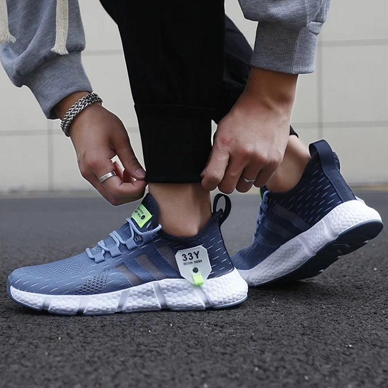 Tênis para Academia Unissex Night Run 3.0 Dual Color Azul Marinho e Azul