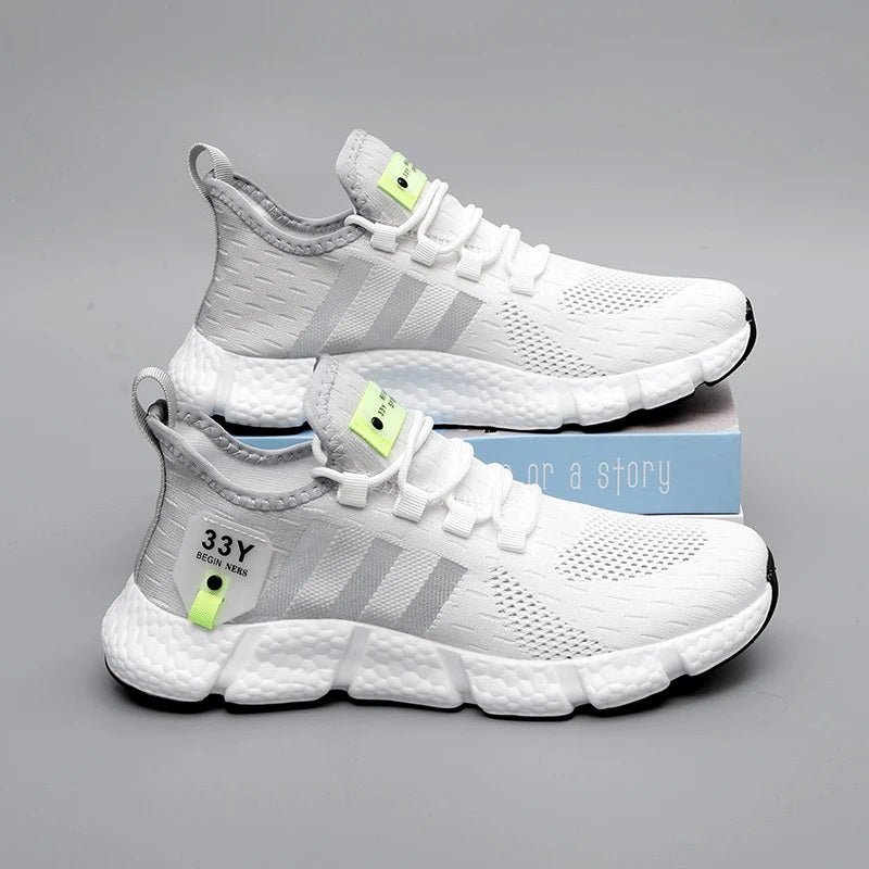 Tênis para Academia Unissex Night Run 3.0 Dual Color Cinza e Branco