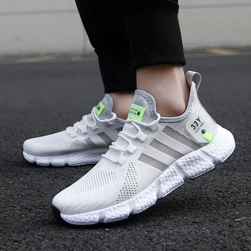 Tênis para Academia Unissex Night Run 3.0 Dual Color Cinza e Branco