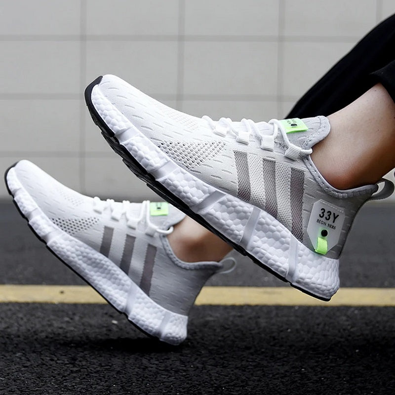 Tênis para Academia Unissex Night Run 3.0 Dual Color Cinza e Branco