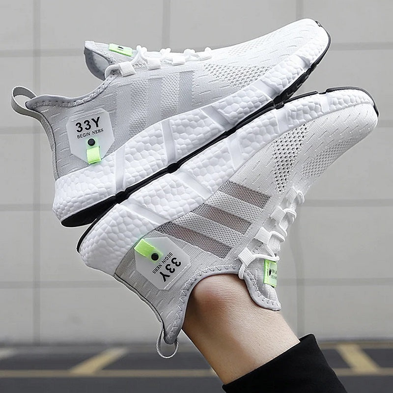 Tênis para Academia Unissex Night Run 3.0 Dual Color Cinza e Branco