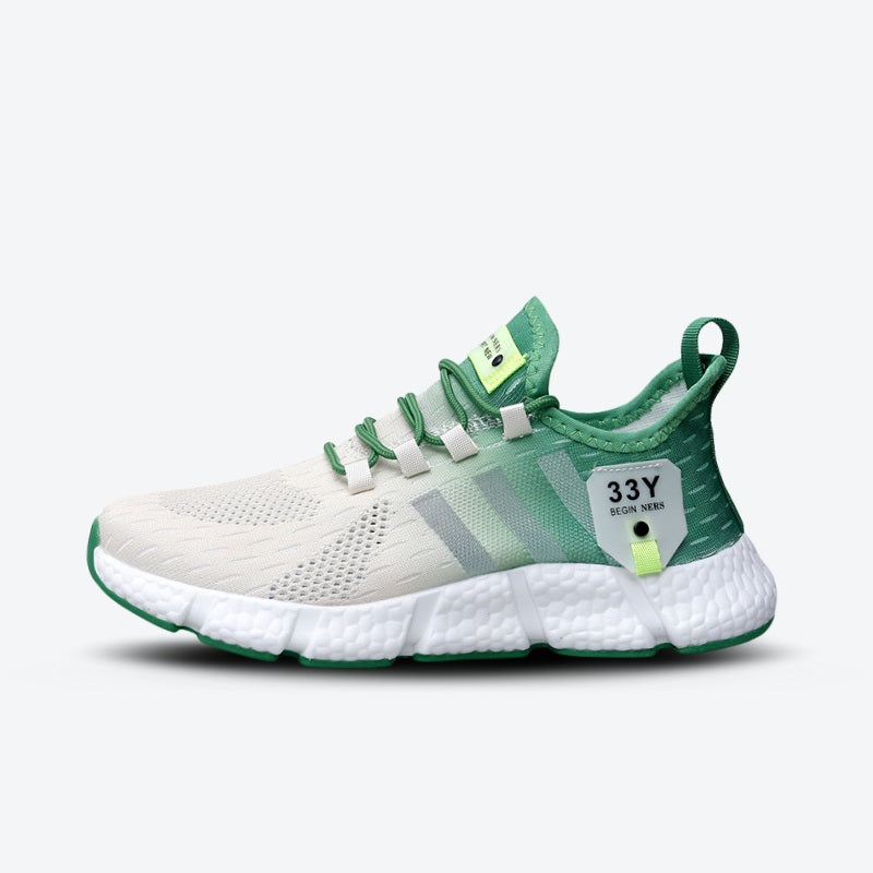 Tênis para Academia Unissex Night Run 3.0 Dual Color Verde e Bege