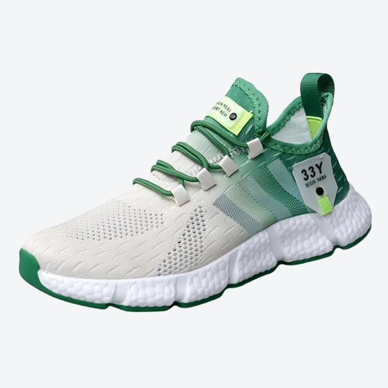 Tênis para Academia Unissex Night Run 3.0 Dual Color Verde e Bege