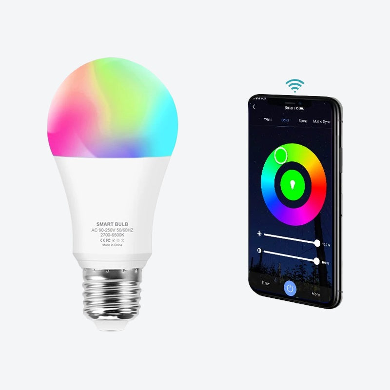 Lâmpada LED Inteligente Smart RGB WiFi